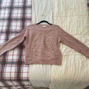 Shelby Cable Pullover Rose